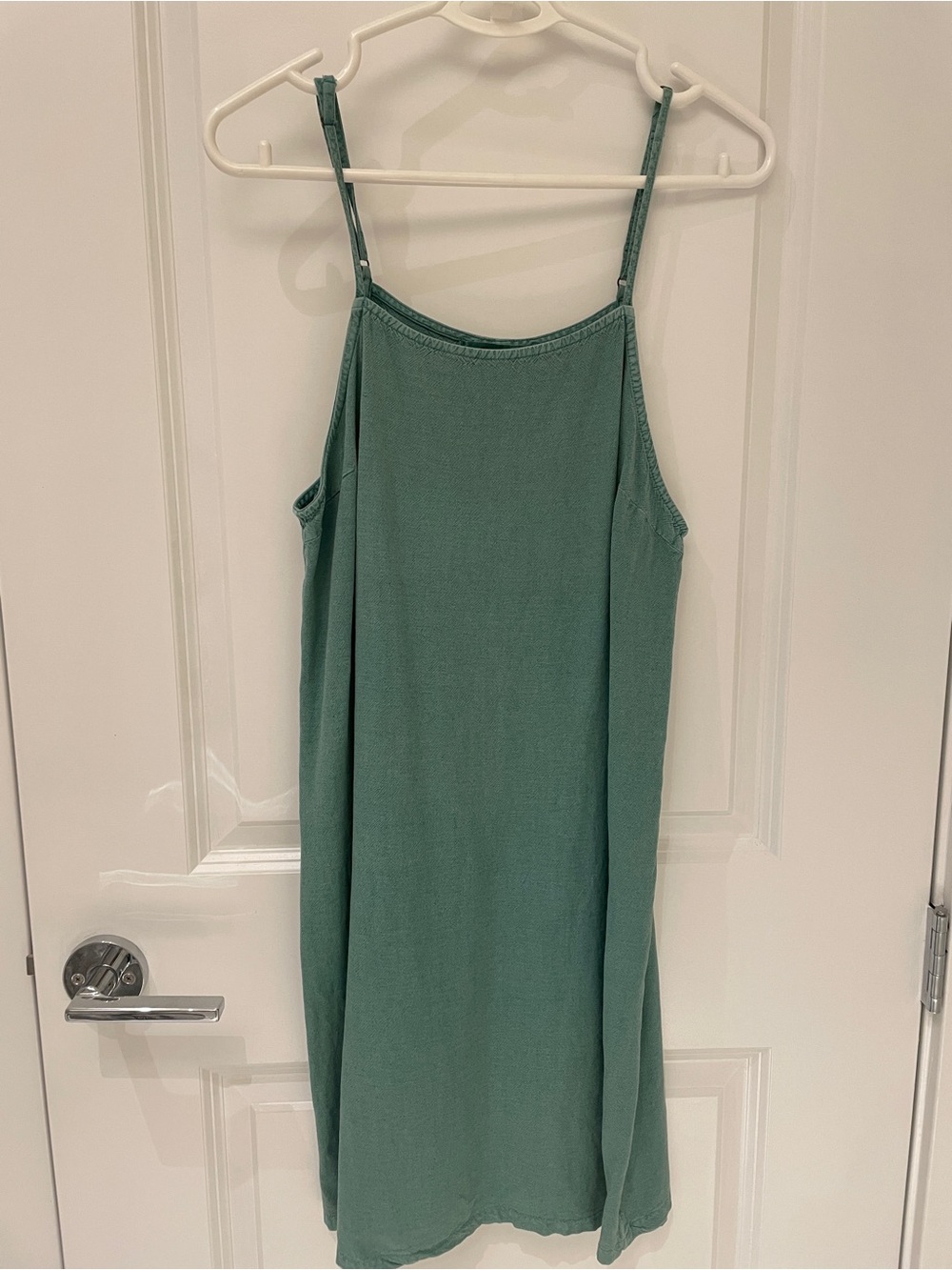 Rip Curl Teal Linen Slip Dress with Adjustable Straps